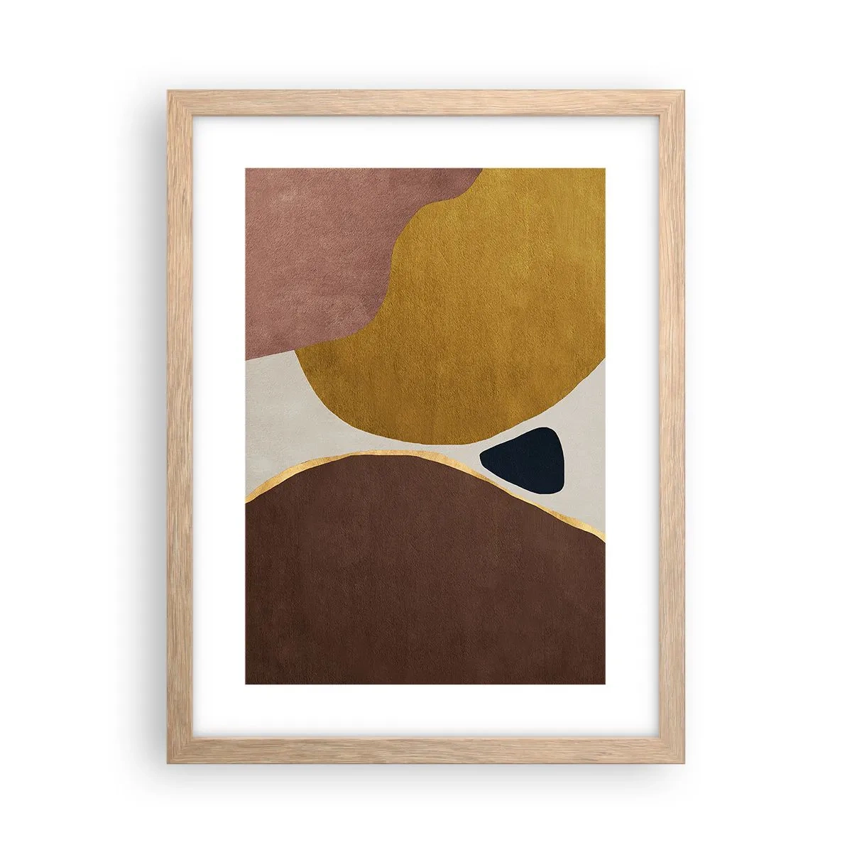 Poster in einem Rahmen aus heller Eiche - Abstraktion – ein Ort im Raum - 30x40 cm