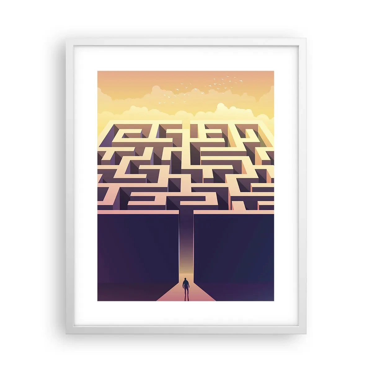 Poster in einem weißen Rahmen - Entscheidungszeit - 40x50 cm