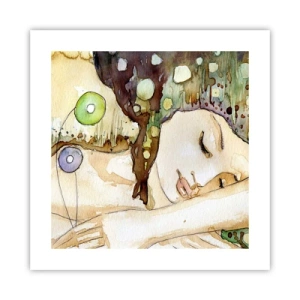 Poster - Ein smaragd-violetter Traum - 40x40 cm