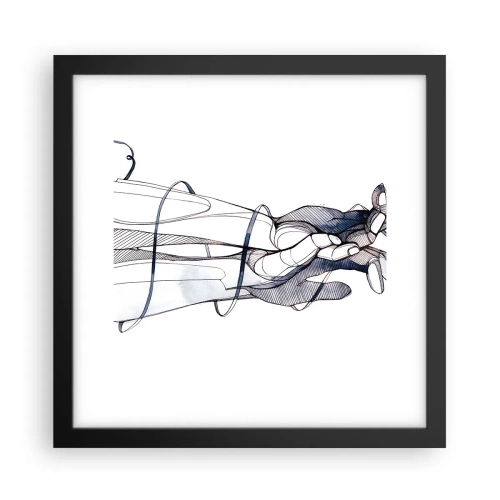 Poster in einem schwarzem Rahmen - Touch-Studie - 30x30 cm