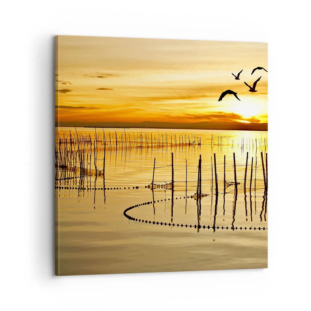 Bild auf Leinwand - Leinwandbild - In der Fischerei - 60x60 cm