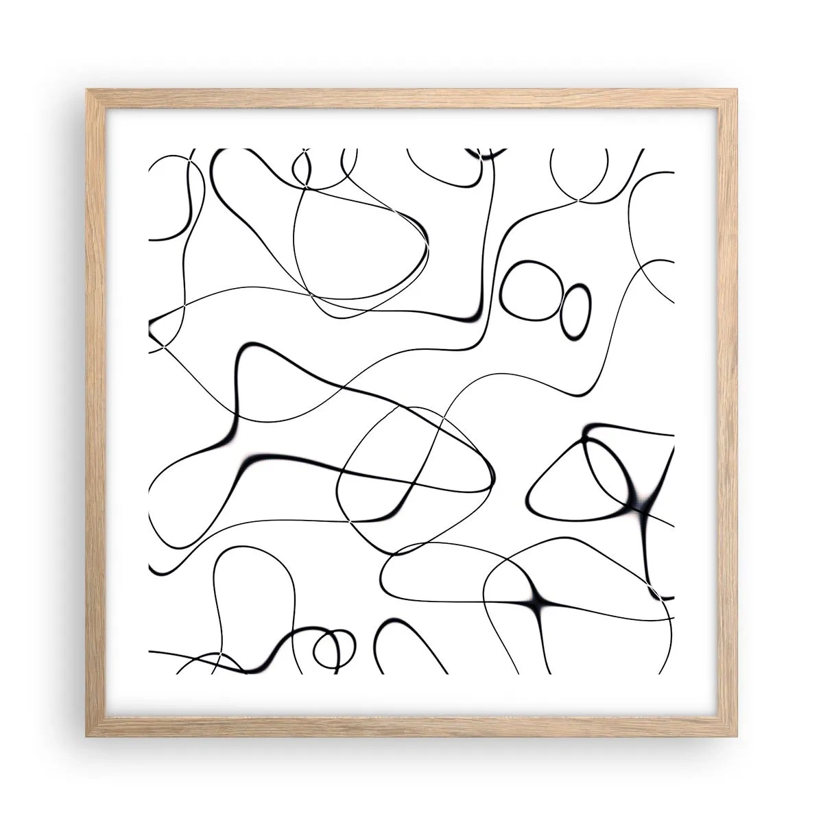 Poster in einem Rahmen aus heller Eiche - Lebenswege, Wechselfälle - 50x50 cm