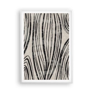 Poster in einem weißen Rahmen - Linienpool - 70x100 cm