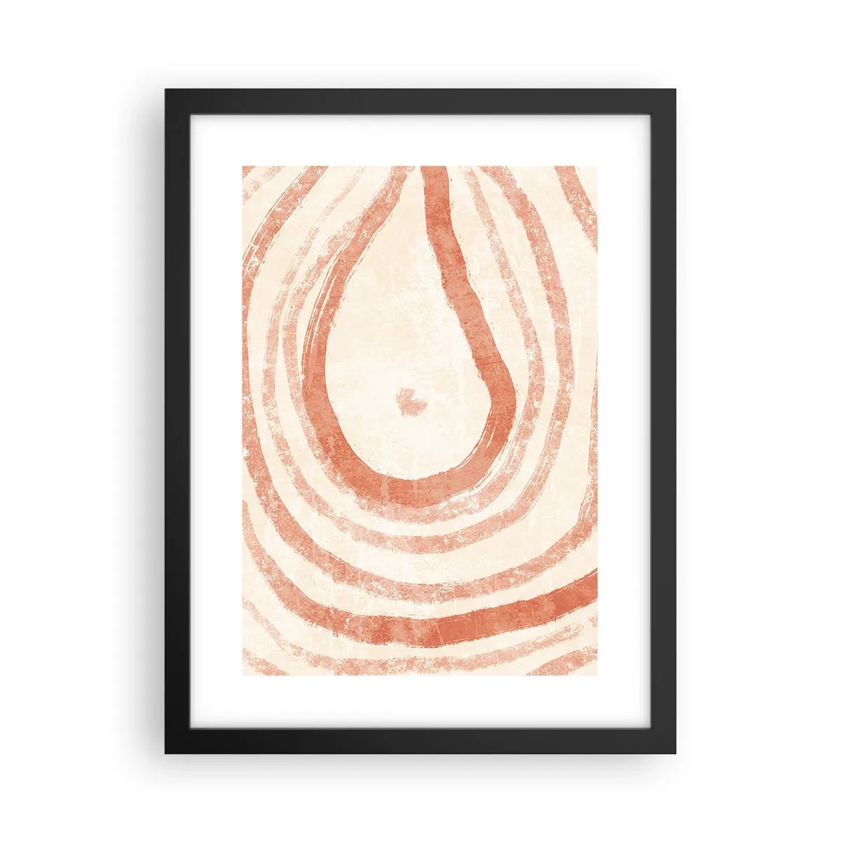 Poster in einem schwarzem Rahmen - Korallenkreise – Komposition - 30x40 cm