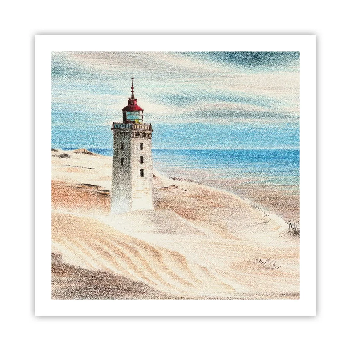 Poster - Immer aufs Meer starrend - 60x60 cm