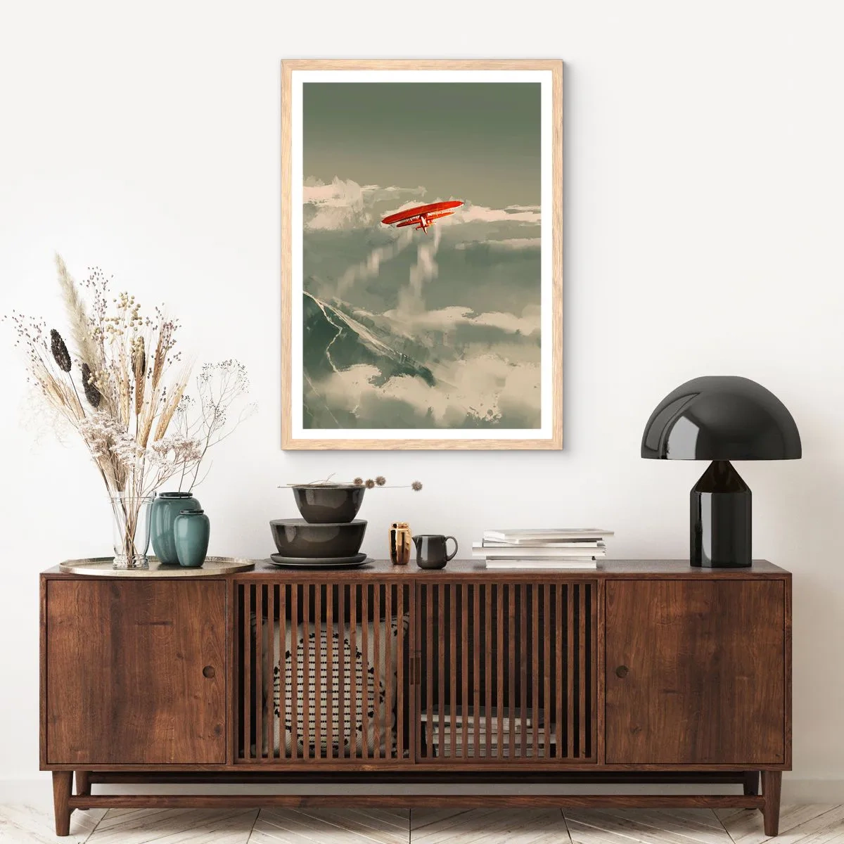 Poster in einem Rahmen aus heller Eiche - Furchtloser Pionier - 70x100 cm