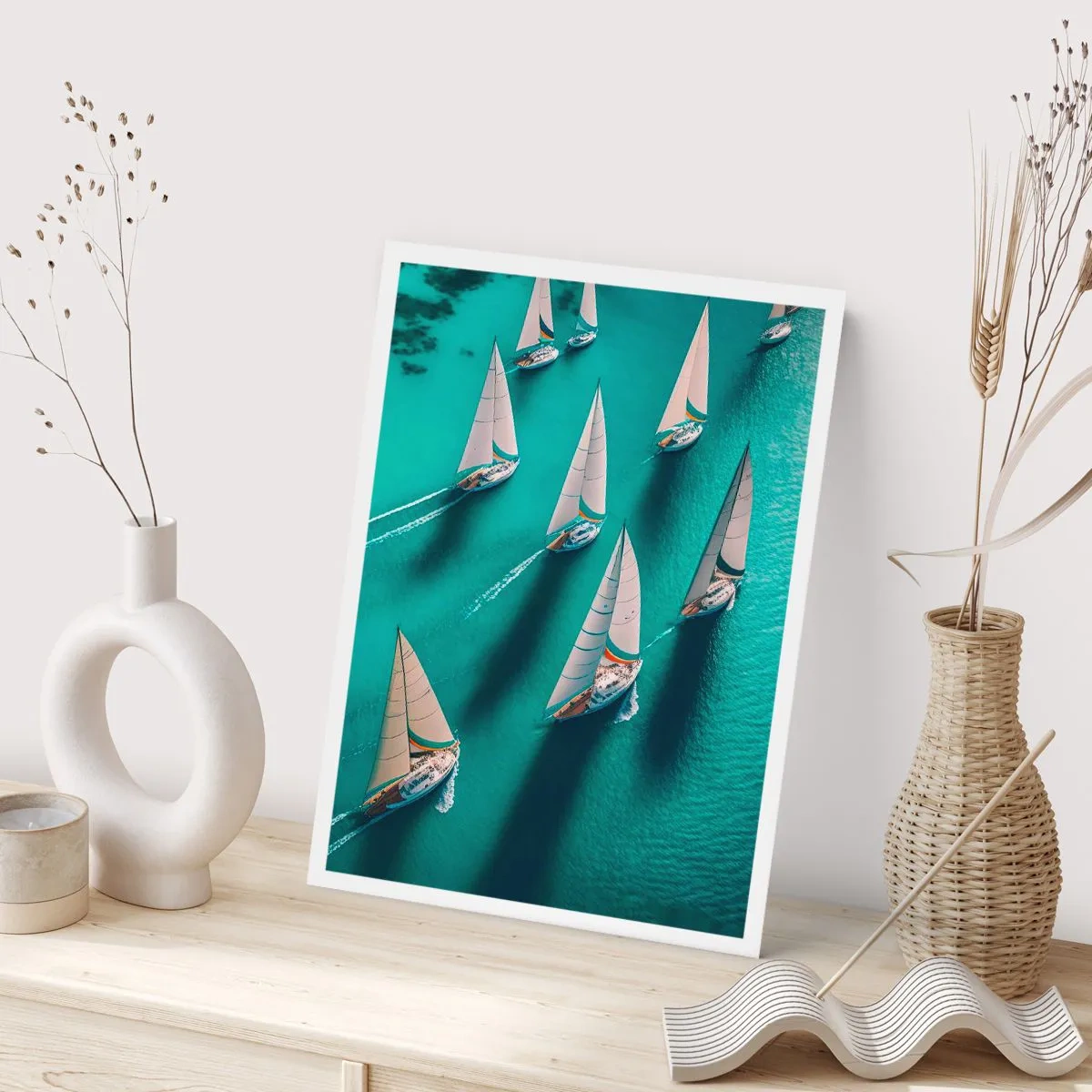 Poster - Im Wettbewerb mit dem Wind - 70x100 cm