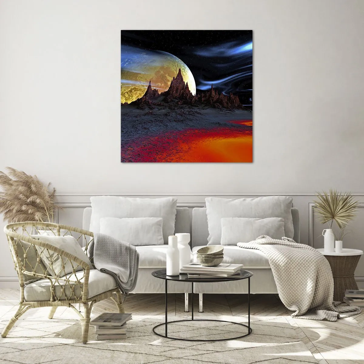 Glasbild - Bild auf glas - Unbekannte Welt - 70x70 cm