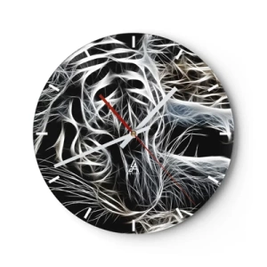 Wanduhr - Glasuhr - Eine Studie über die Leichtigkeit der Katze - 40x40 cm