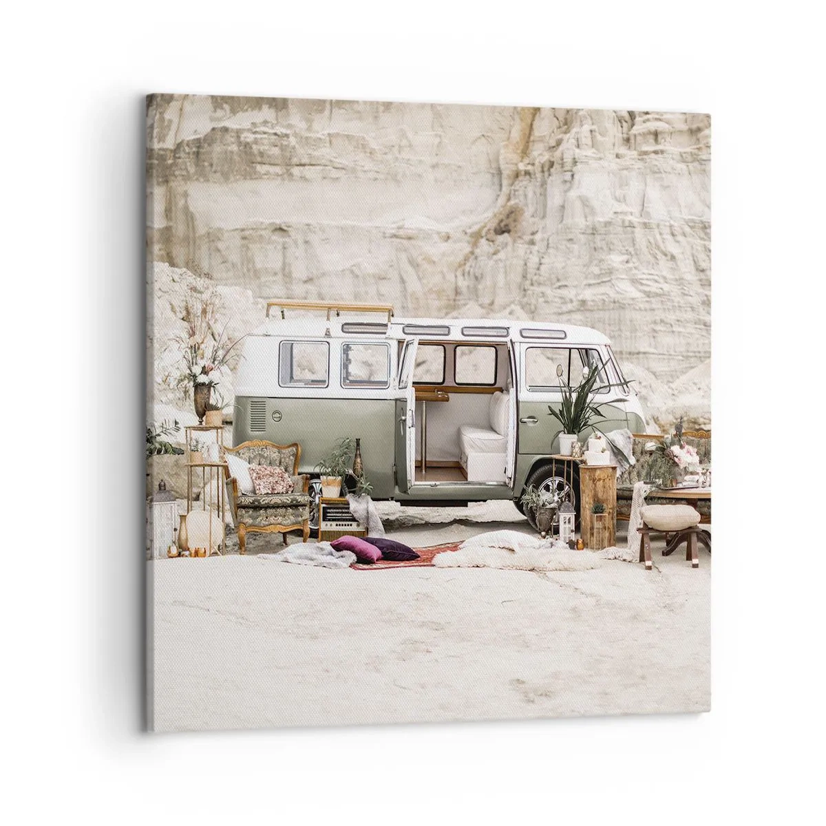 Bild auf Leinwand - Leinwandbild - Es ist die Zeit, die Reise zu beginnen - 50x50 cm