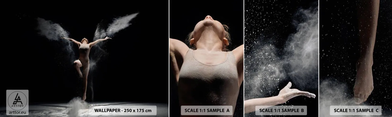 Fototapeten Muster Selbstklebend Deluxe Sticker - Elfen existieren - Abstraktion, Tänzer, Turner - 100x30 cm