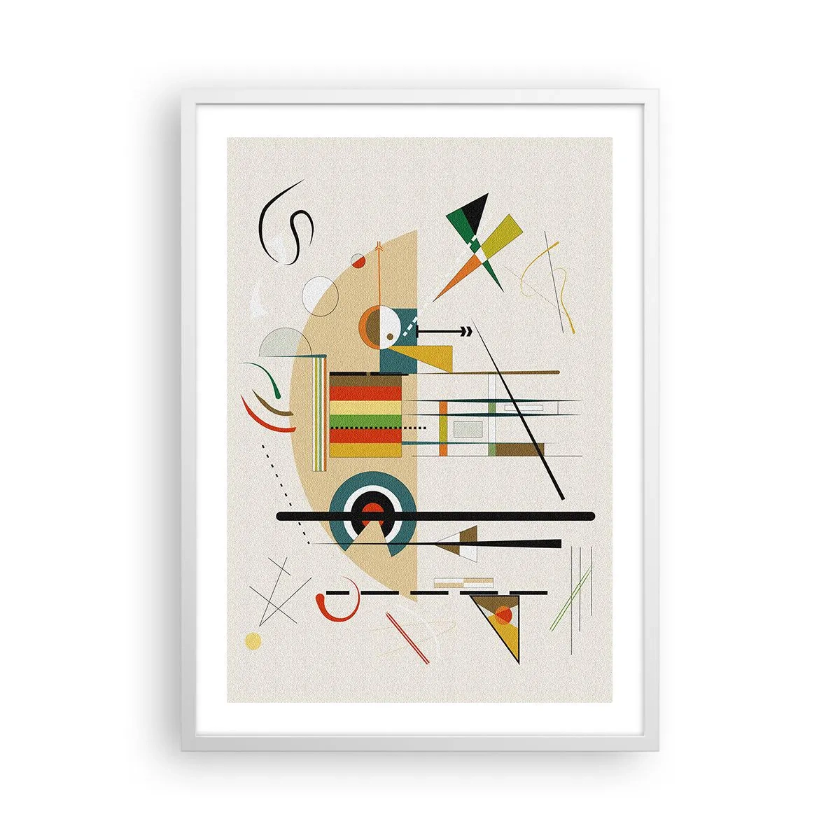 Poster in einem weißen Rahmen - Und die Welt lacht - 50x70 cm