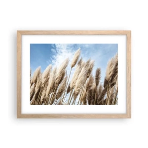 Poster in einem Rahmen aus heller Eiche - Sonnige und windige Liebkosungen - 40x30 cm