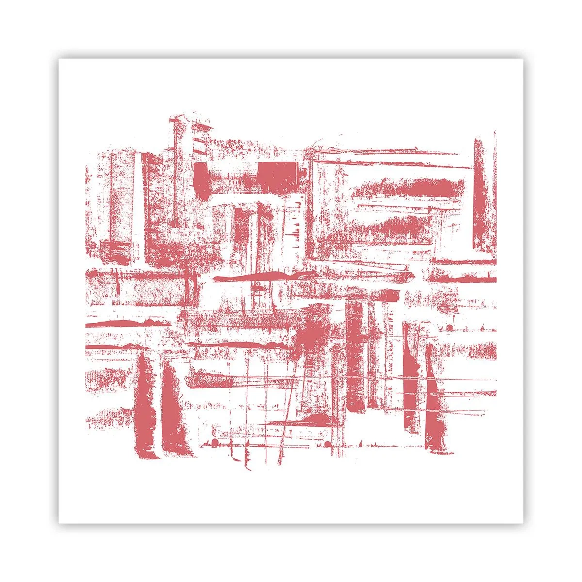 Poster - Die rote Stadt - 60x60 cm