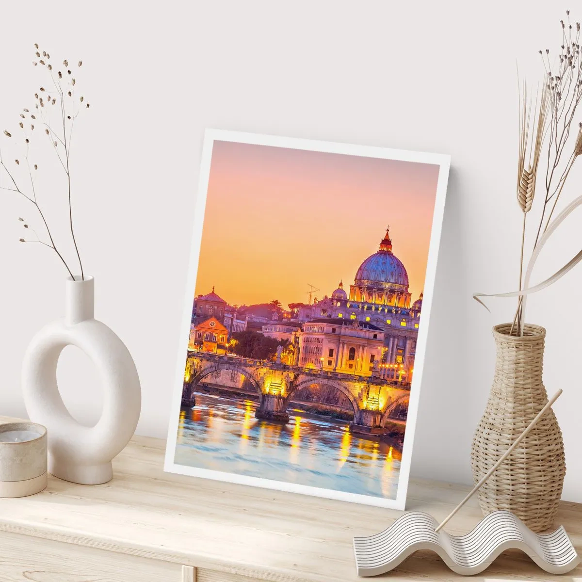 Poster - Sonnenuntergang über der ewigen Stadt - 61x91 cm