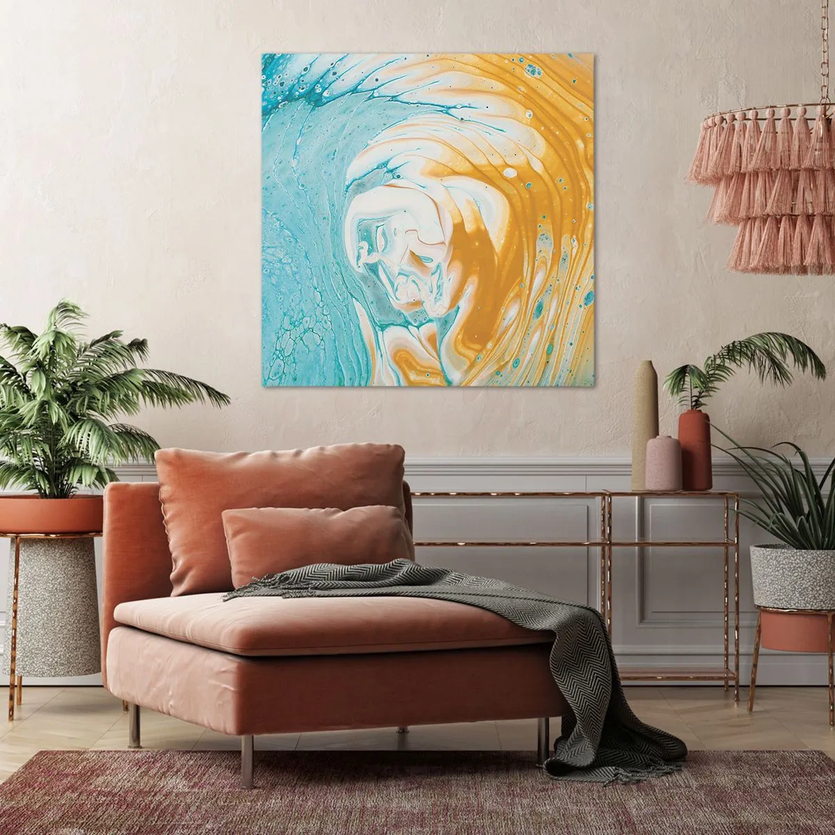 Bild auf Leinwand - Leinwandbild - Pastellwirbel - 70x70 cm