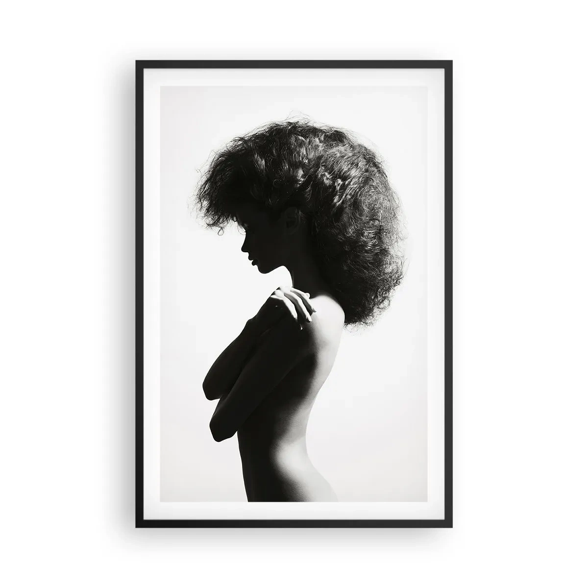 Poster in einem schwarzem Rahmen - Wie eine Blume auf einem schlanken Stiel - 61x91 cm