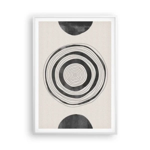 Poster in einem weißen Rahmen - Wichtig ist, was dazwischen liegt - 70x100 cm