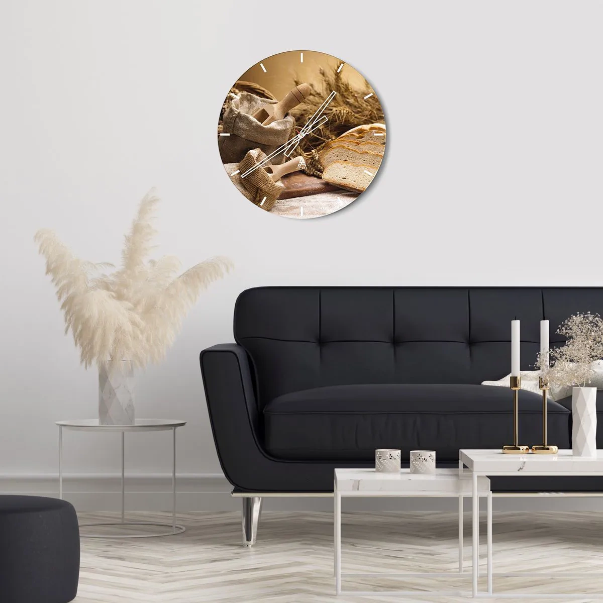 Wanduhr - Glasuhr - Wie mit einem Messer geschnitten - 40x40 cm