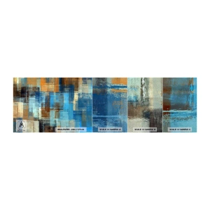 Fototapeten Muster Premium Sand - Durch den blauen Schleier - Abstraktion, Stück, Malen - 100x30 cm