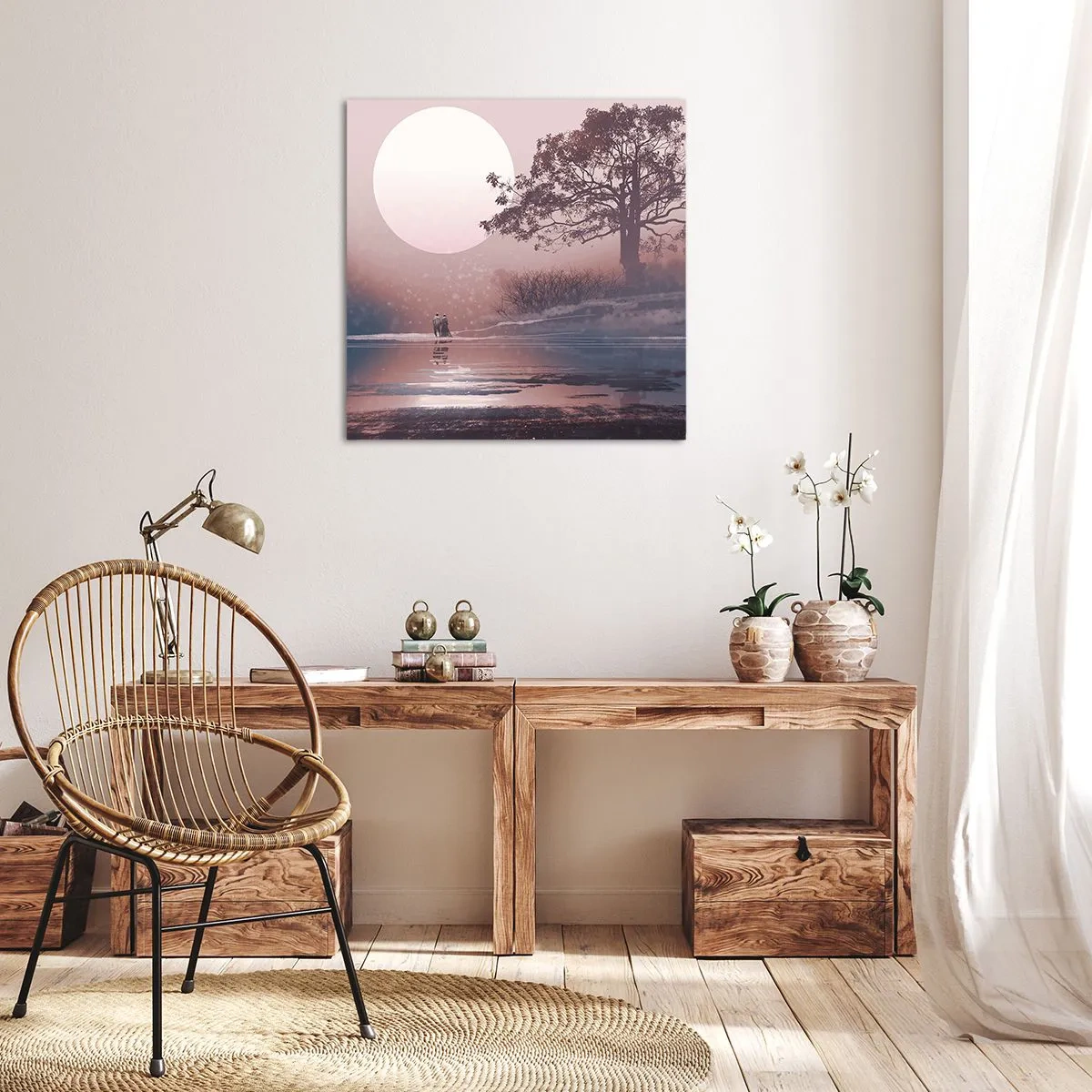 Bild auf Leinwand - Leinwandbild - Wunder der Nacht - 60x60 cm