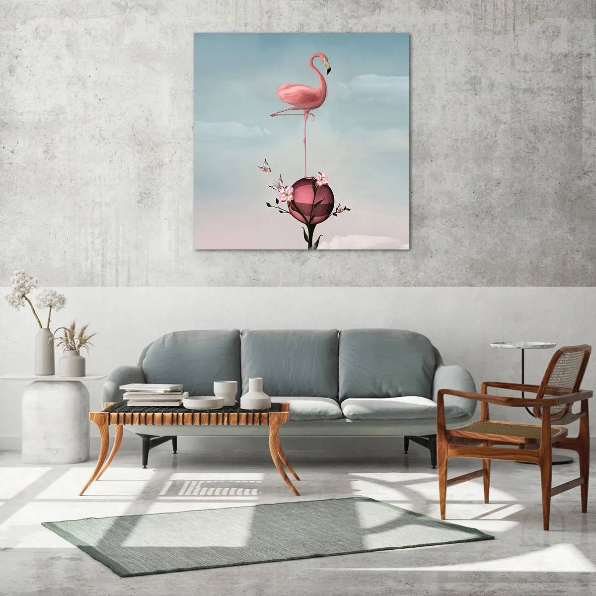 Glasbild - Bild auf glas - Basketball-Allegorie - 70x70 cm