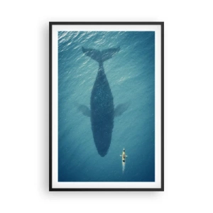 Poster in einem schwarzem Rahmen - Treffen am Meer - 61x91 cm