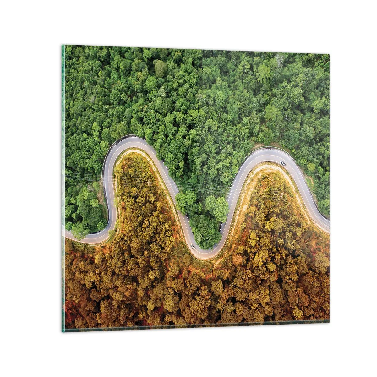 Glasbild - Bild auf glas - Grenzen und Durchbrüche - 70x70 cm