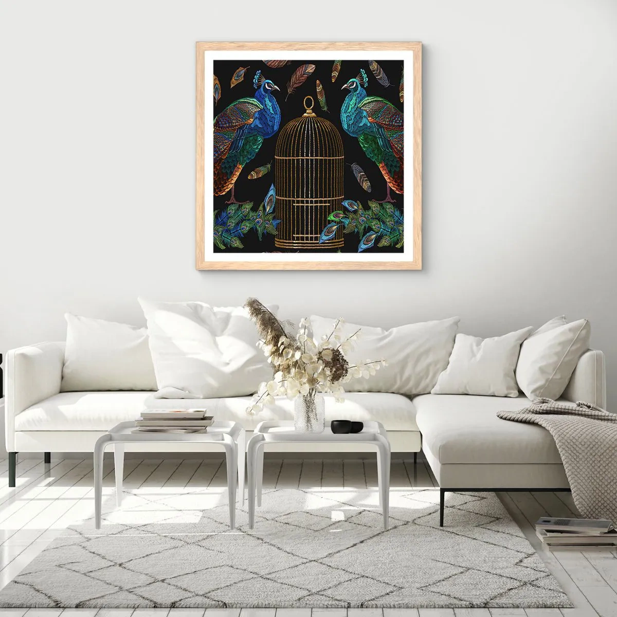 Poster in einem Rahmen aus heller Eiche - In königlichen Gewändern - 60x60 cm