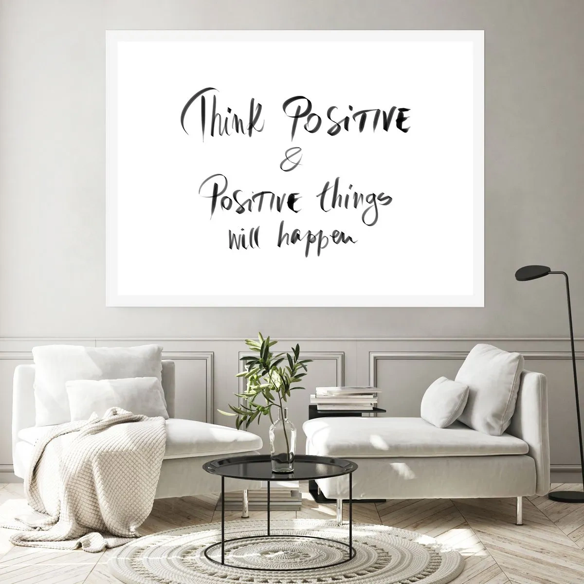 Poster - Inspirierender Schriftzug in Schwarz auf weißem Hintergrund - 100x70cm - Wie soll man leben? - Moderne Wanddekoration für Wohnzimmer und Schlafzimmer ARTTOR