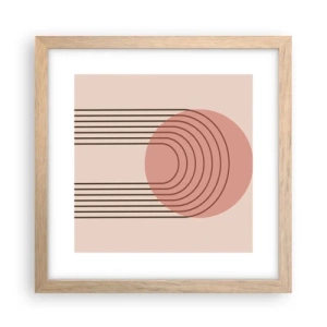 Poster in einem Rahmen aus heller Eiche - Unwiderstehliche Anziehungskraft - 30x30 cm