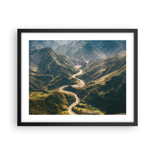 Poster in einem schwarzem Rahmen - Direkt aus dem Herzen der Berge - 50x40 cm