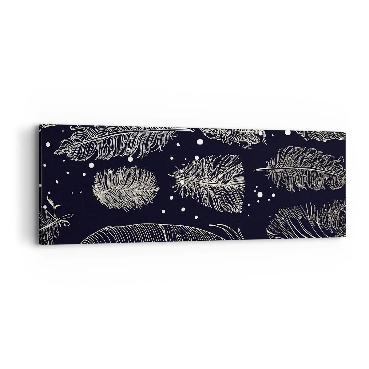 Bild auf Leinwand - Leinwandbild - Gefiederte Spitze - 90x30 cm