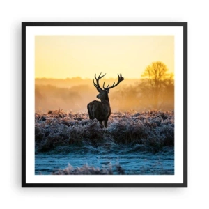 Poster in einem schwarzem Rahmen - Gekrönt auf seinem Besitz - 60x60 cm