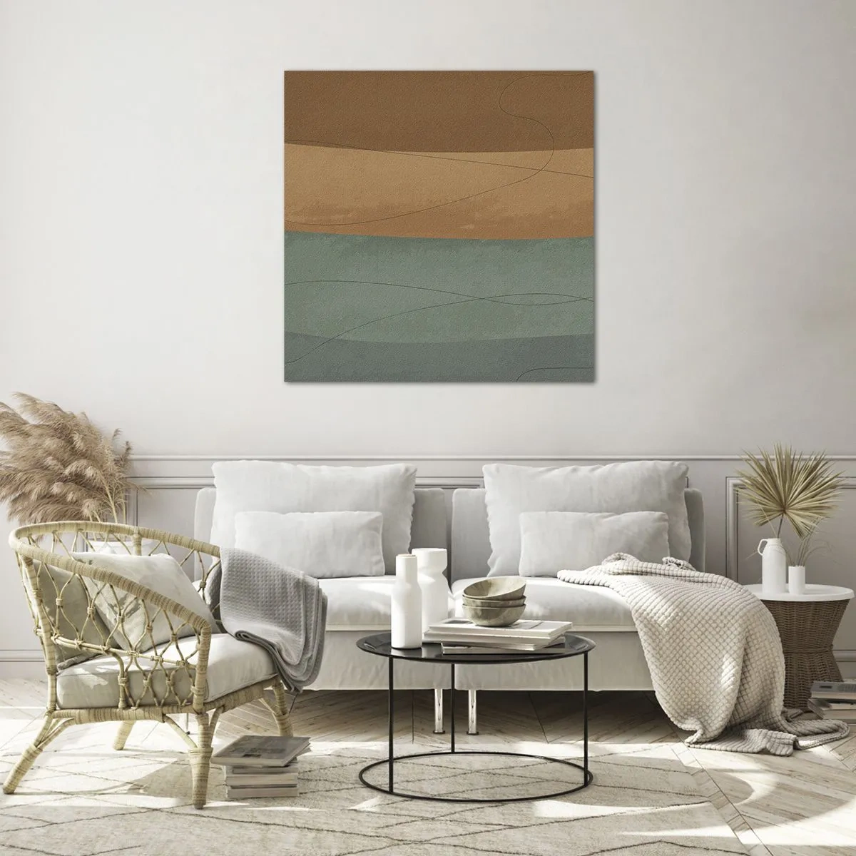 Glasbild - Bild auf glas - Horizontale Komposition - 70x70 cm