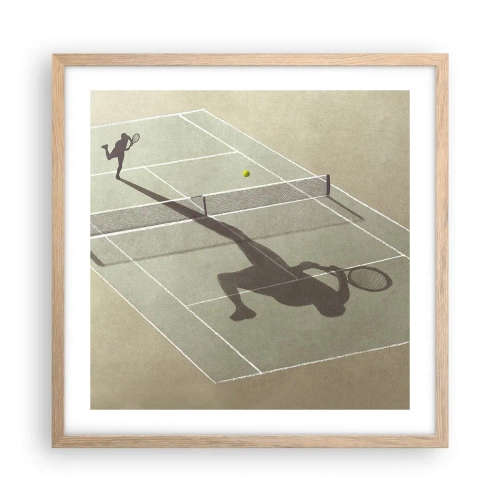 Poster in einem Rahmen aus heller Eiche - Überwinde dich selbst - 50x50 cm