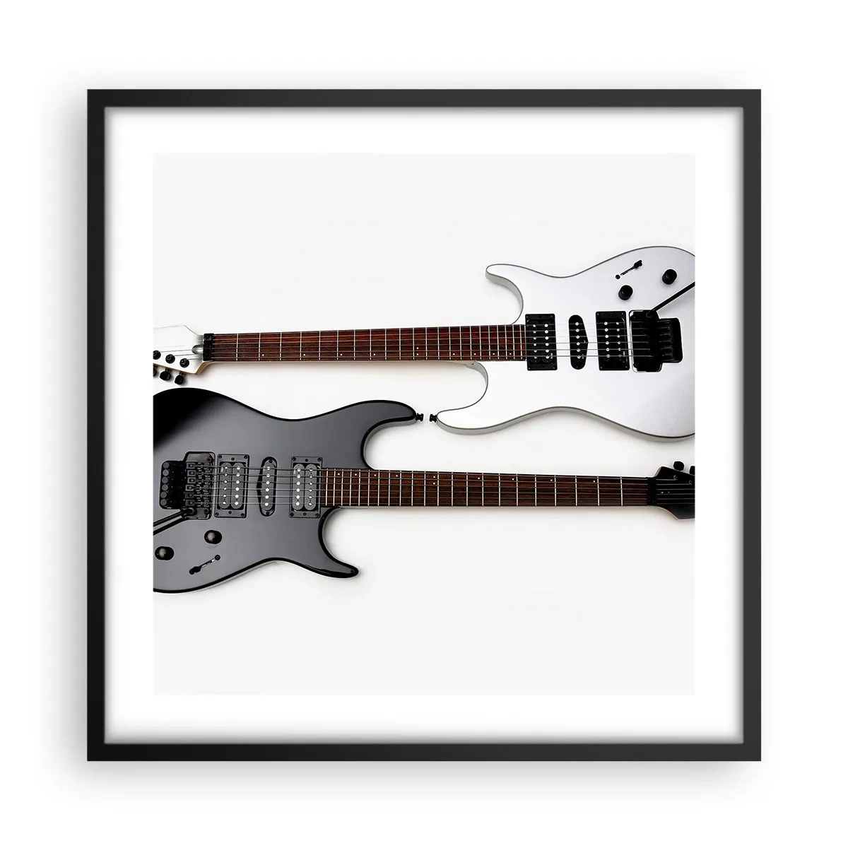 Poster in einem schwarzem Rahmen - Harmonie der Formen - 50x50 cm