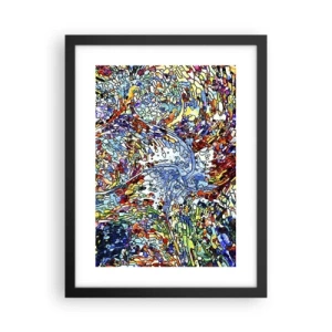 Poster in einem schwarzem Rahmen - Glasmalerei Wassertropfen - 30x40 cm