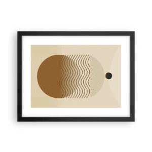 Poster in einem schwarzem Rahmen - Zur Entstehung geometrischer Figuren - 40x30 cm