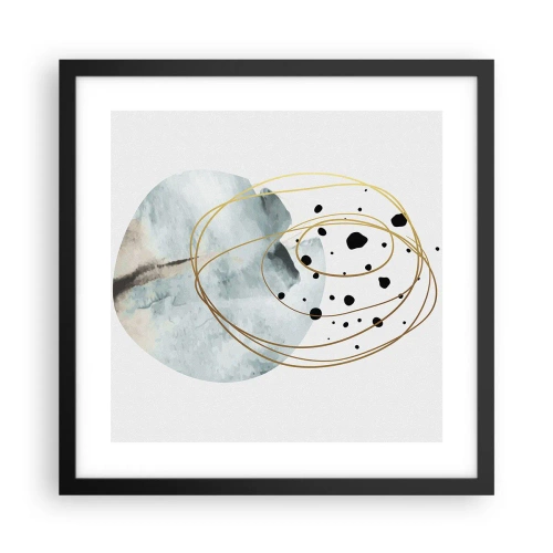 Poster in einem schwarzem Rahmen - Vom Weltraum umarmt - 40x40 cm