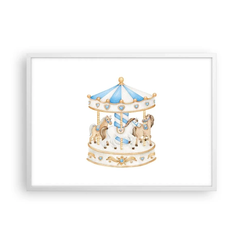 Poster in einem weißen Rahmen - Süße Kindheit - 70x50 cm