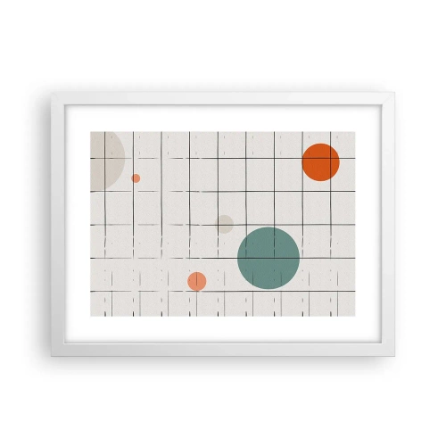 Poster in einem weißen Rahmen - Gefangen. Wir oder sie? - 40x30 cm