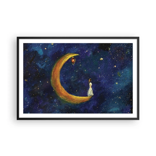 Poster in einem schwarzem Rahmen - Der Ruf der Welt - 91x61 cm