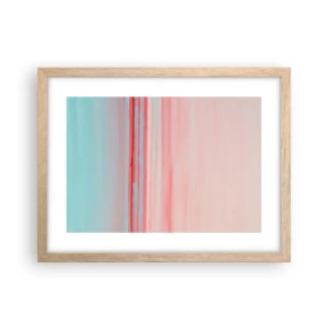 Poster in einem Rahmen aus heller Eiche - Abstraktion im Morgengrauen - 40x30 cm
