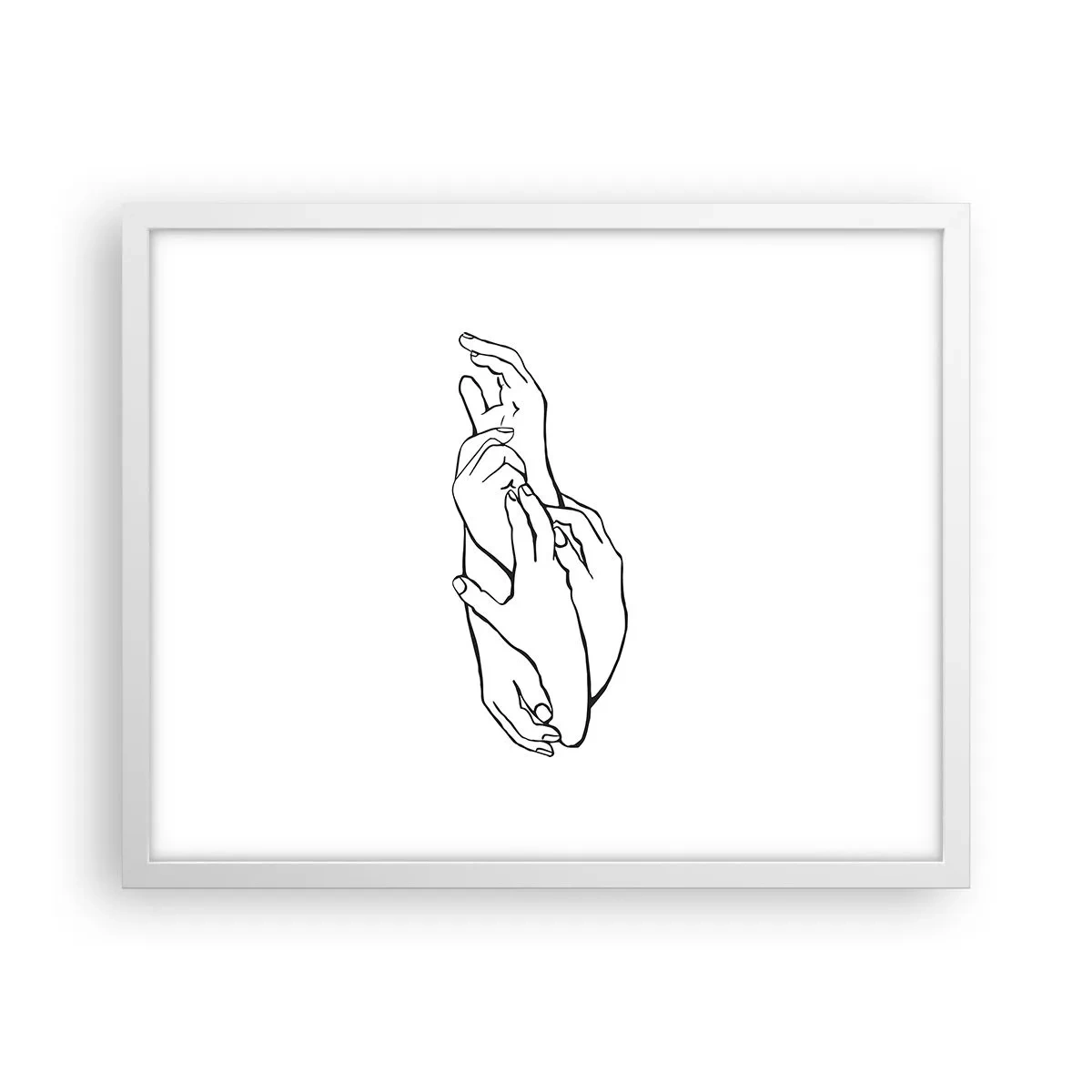 Poster in einem weißen Rahmen - Gute Geste - 50x40 cm