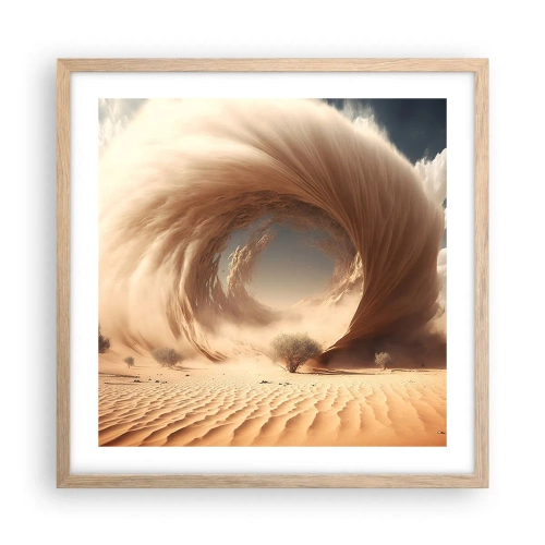 Poster in einem Rahmen aus heller Eiche - Geöffnetes Portal - 50x50 cm