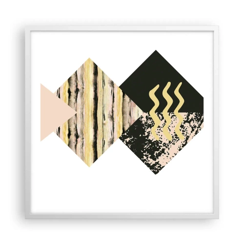 Poster in einem weißen Rahmen - Es ist nicht so einfach - 60x60 cm