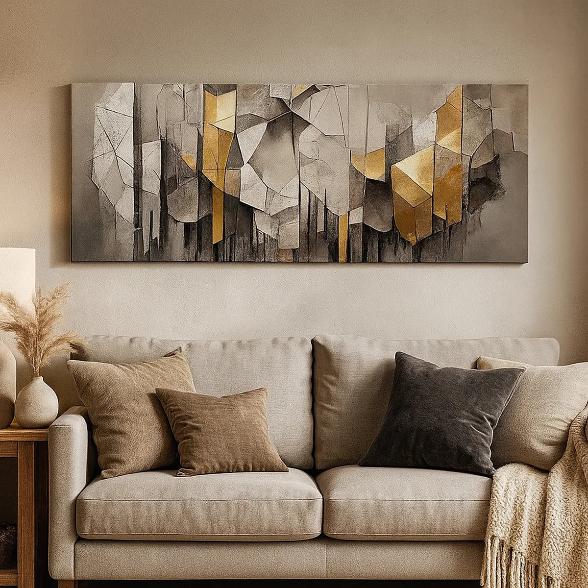 Bild auf Leinwand - Leinwandbild - Komposition aus Eis und Licht - 30x30 cm