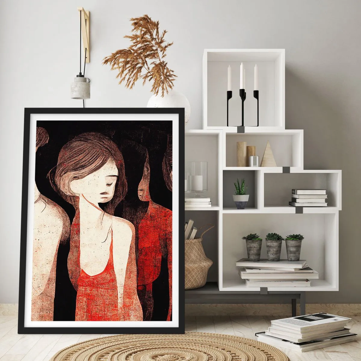 Poster in einem schwarzem Rahmen - Madonnen der Dunkelheit - 61x91 cm