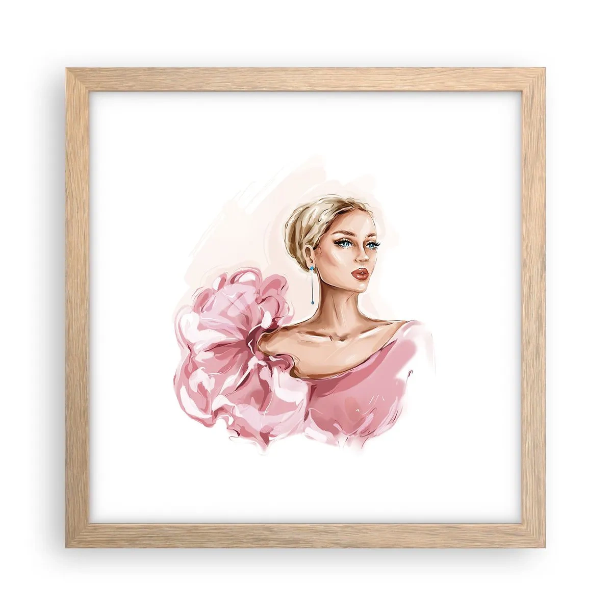 Poster in einem Rahmen aus heller Eiche - Wie gemalt ... - 30x30 cm
